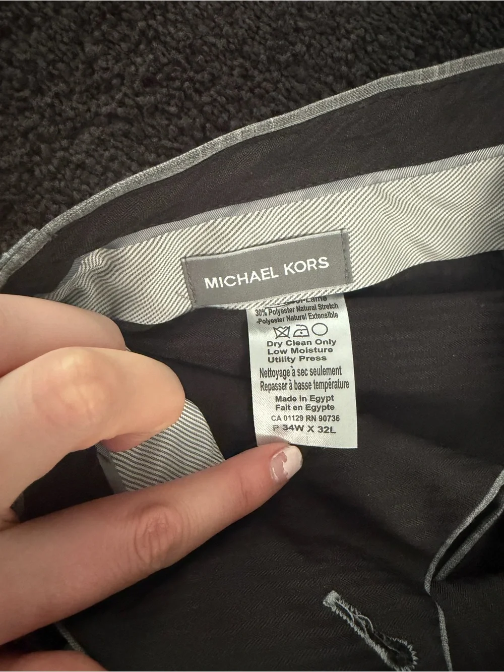 NEW Michael kors Light Gray Plaid Men's suit